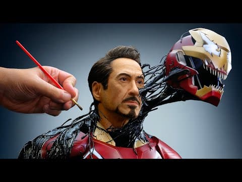 Venomized Iron Man Sculpture Timelapse