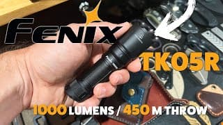 Fenix Tk05r Review & Beam Test! (compact Tactical Edc Flashlight)