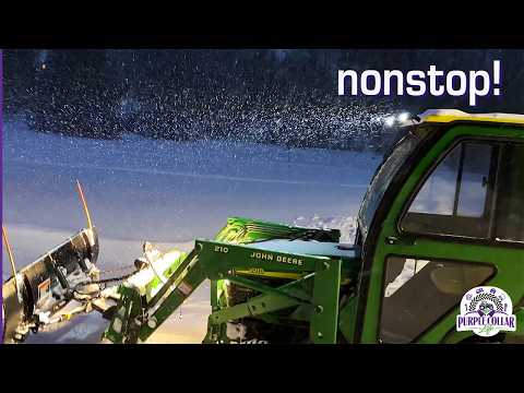 24 Inches Of Snow! Plowing A 1/4 Mile Driveway (day And Night)