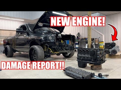 Full Damage Report On Our 1000hp Stock 6.7 Cummins!!! New Engine Is Here!!!