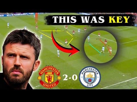 How Carrick Dominated Pep Without The Ball... (man Utd 2-0 Man City Tactical Analysis)