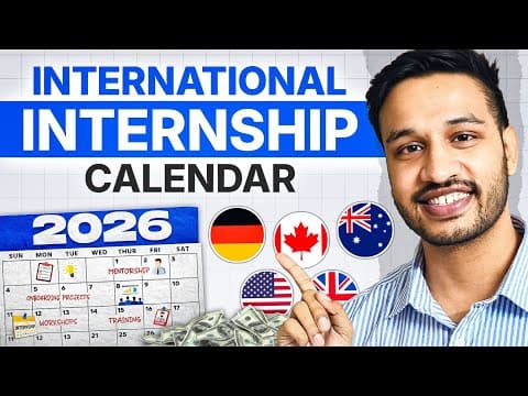 This Internship Calendar Decides Your 2026 Placement | Don't Miss These Fully Funded Internships