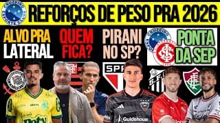 Timão Quer Lateral Do Mirassol| Dupla Saída No Fla? Pirani No Sp? Reforços No Zêro| Sep, Doria, San+
