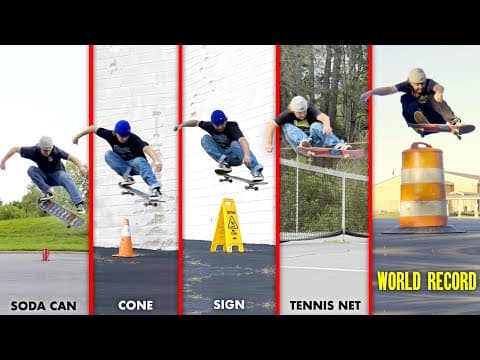 Ollie-ing Over Random Objects Until I Reach The World Record