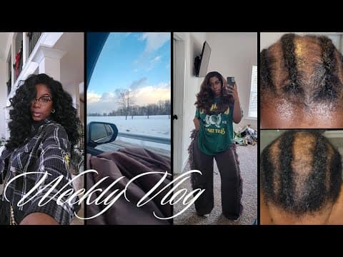 Vlog: Litfa Hair Growth 🥶, It's A $40 Wig, 40hr Road Trip!? Holiday Hang, + More