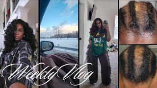 Vlog: Litfa Hair Growth 🥶, It's A $40 Wig, 40hr Road Trip!? Holiday Hang, + More