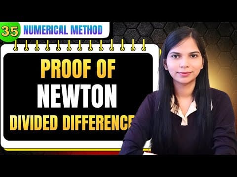 Derivation Of Newton Divided Difference Formula | Numerical Method Playlist