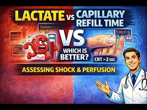 Lactate Vs Capillary Refill Time | Which Is Better For Assessing Shock & Perfusion?