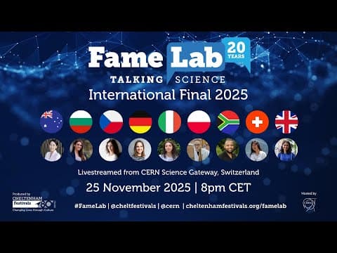 Famelab International Final 2025