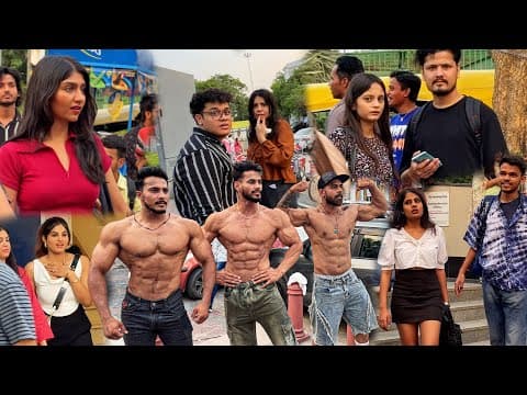Shirtless Public Reaction In Cp With Aadi Nagar 🔥