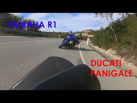 Yamaha R1 Chasing Ducati Panigale V4 Sp2