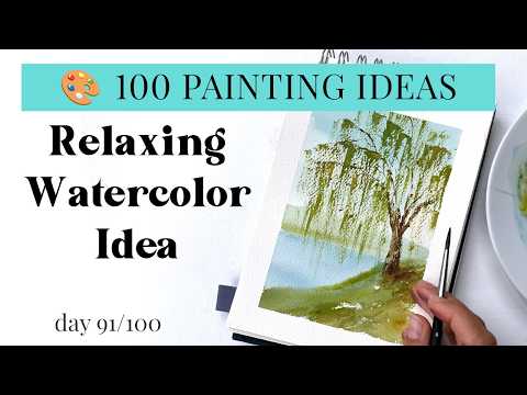 Easy Watercolor Weeping Willow 🌳 | Relaxing Tree Painting Tutorial For Beginners