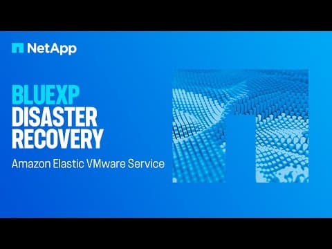 Bluexp Disaster Recovery And Amazon Evs