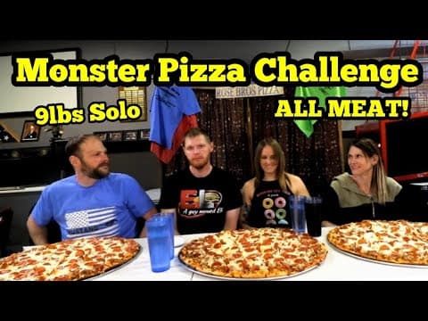 Monster Pizza Challenge | Manvfood | Molly Schyuler | Meat Meat Meat