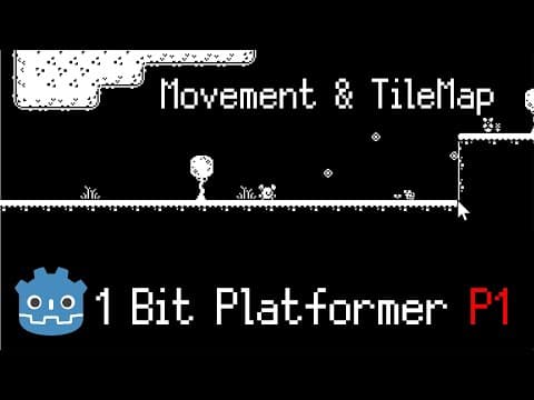 Basic Character Movement & Tilemaplayers Setup ~ 1 Bit Projectile Platformer In Godot [part 1]