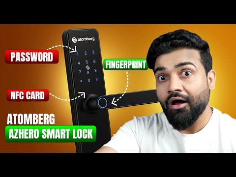 Fingerprint Smartdoor Lock From Atomberg || Azhero Smart Door Review⚡🚨