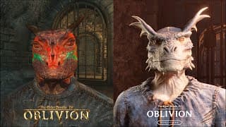 Oblivion Orginal Vs Remaster Graphics Comparison @ 4k ✔