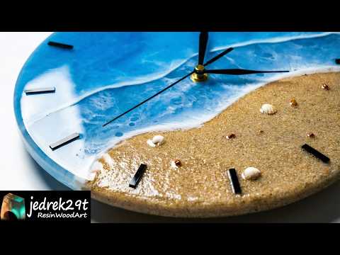 I Made An Ocean Epoxy Resin Clock | Full Step By Step Tutorial
