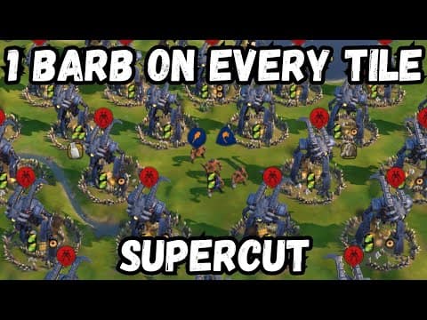 I Place A Barbarian Giant Death Robot On Every Tile In Civ 6 Deity - Supercut