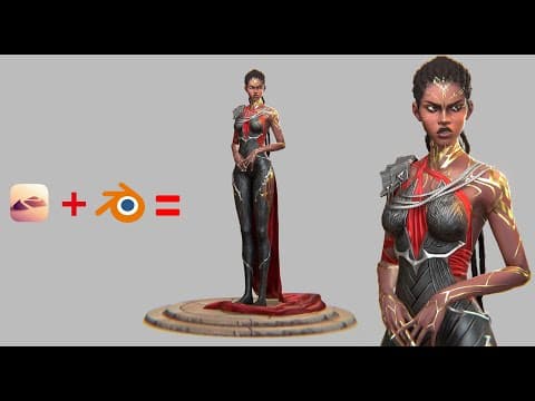 Mel - Arcane Character Fan-art - Blender + Nomad Sculpt