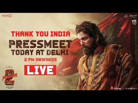 Thank You India Press Meet Live | Pushpa 2 The Rule | Allu Arjun | Sukumar | Rashmika | Dsp