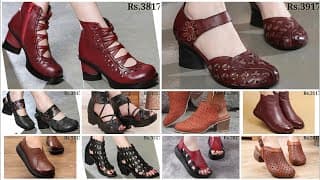 Dashing Look Footwear Collection For Ladies Genuine Leather Heels Sandals Shoes Slippers 2026