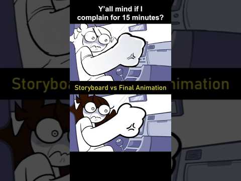 Storyboard vs Animation: me complaining for 15 mins (shot 9)