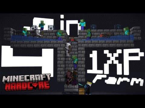 Quad Spawner Xp Farm In Minecraft Hardcore (#4) 😨😱