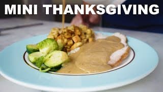 Roast Turkey Breast With Basic Stuffing And Sprouts