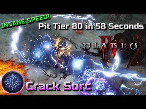 Best Speed-farm For Torment 4 & Pit - New Crackling Energy Sorcerer Build Guide - Diablo 4 Season 10