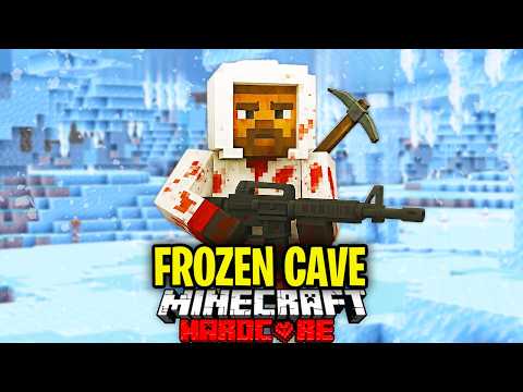 I Survived The Frozen Caves In Minecraft Hardcore!