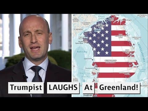Trumpist Stephen Miller Laughs At Us Threats To Greenland!