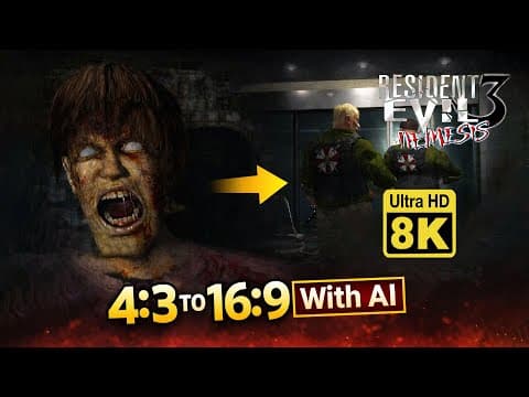 I Turned The Resident Evil 3 Intro Into 16:9 Using Ai (8k)