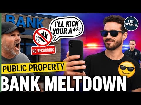 🚨 “i’ll Kick Your A**!” | Bank Worker Snaps On Cameraman Over Filming 📸