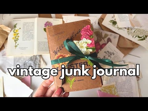Make A Junk Journal With Me Using Vintage Supplies (tri-fold, Pockets & Recycled Papers!)
