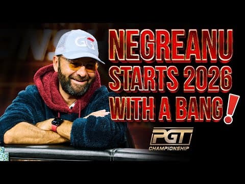 Daniel Negreanu Shines On Day 1 Of The $1,000,000 Pgt Championship!