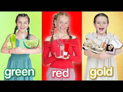 Shopping In Your Christmas Color Challenge! | Family Fizz