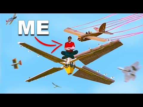 Battling 200 Rc Airplanes With A Giant Flying Ceiling Fan