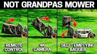 First Remote Control Lawn Mower With An Auto Emptying Bag - Mowrator