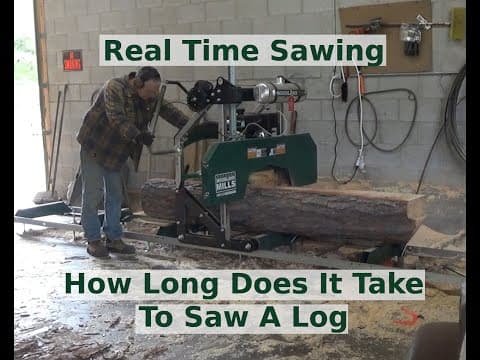 Sawing A Log In Real Time On My Baby Sawmill