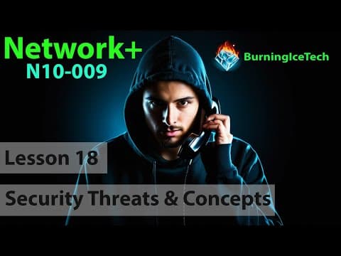 Comptia Network+ N10-009 | Lesson 18 - Security Threats And Concepts