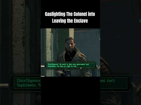 Gaslighting the Colonel into leaving the Enclave 💀 #fallout