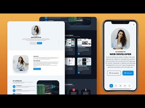Build & Deploy A Responsive Portfolio Website Using Html And Css With Light Dark Mode