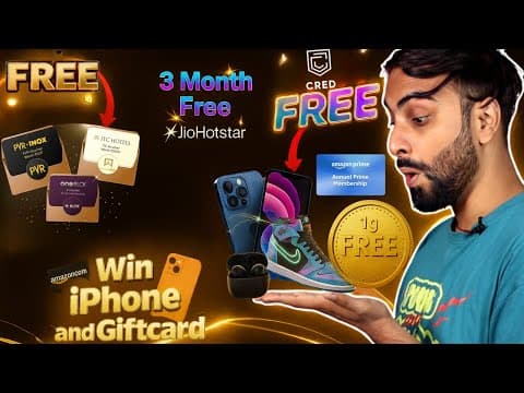 3 Month Jiohotstar Free | Cred 1gm Gold Every Hour & Coin Rush Loot | Win Free Iphone | Offers