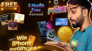 3 Month Jiohotstar Free | Cred 1gm Gold Every Hour & Coin Rush Loot | Win Free Iphone | Offers