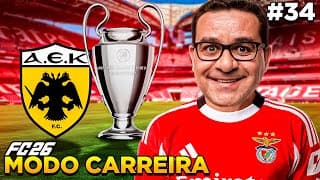 Eafc 26 Modo Carreira #34 - Benfica Vs Aek Atenas Para A Champions