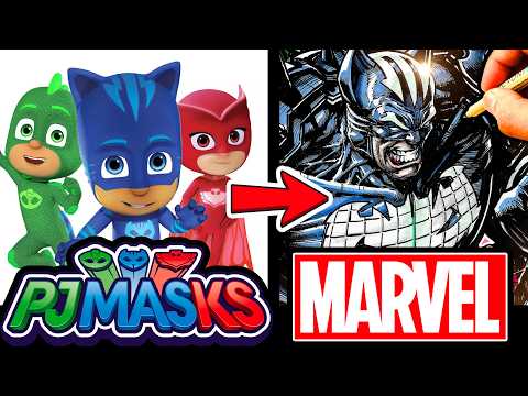 Marvel Artist Draws Pj Masks In A Crazy Comic Book Style???