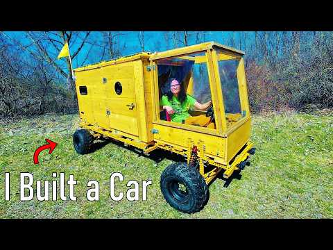 Building A Drivable Cabin - Full Build + Overnight Adventure
