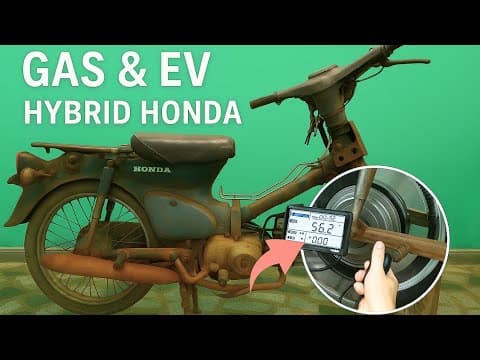 Make Gas & Ev Hybrid Honda Cub - Project Restoration And Electric