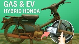 Make Gas & Ev Hybrid Honda Cub - Project Restoration And Electric